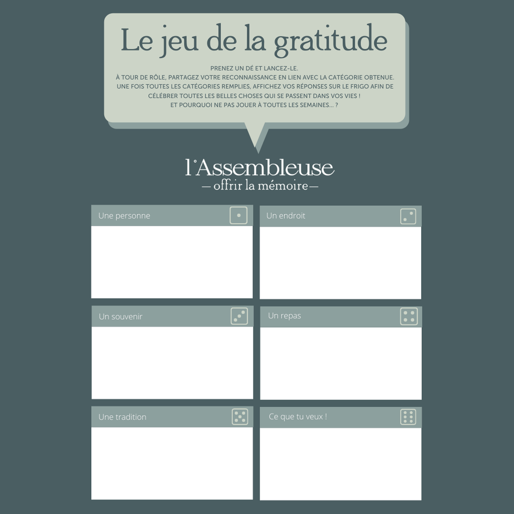Le jeu de la gratitude!
