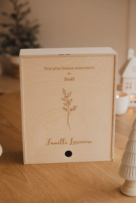 Boîte-souvenirs personnalisé de Noël pour conserver les plus beaux souvenirs